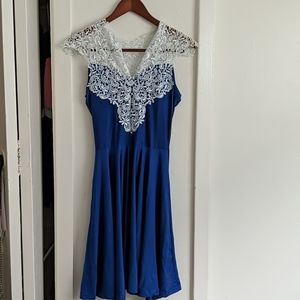 Blue lace dress
